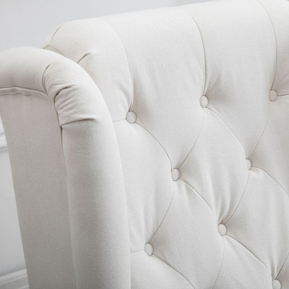 Cream Wingback Armchair