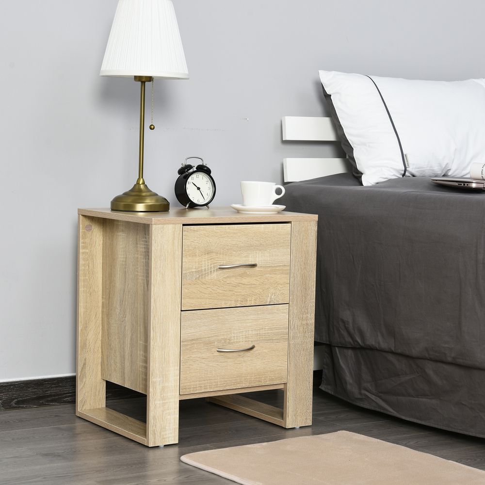 Two Drawer Bedside Table