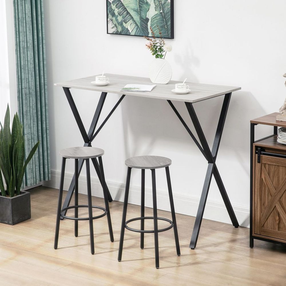 Wood Effect Breakfast Bar Table