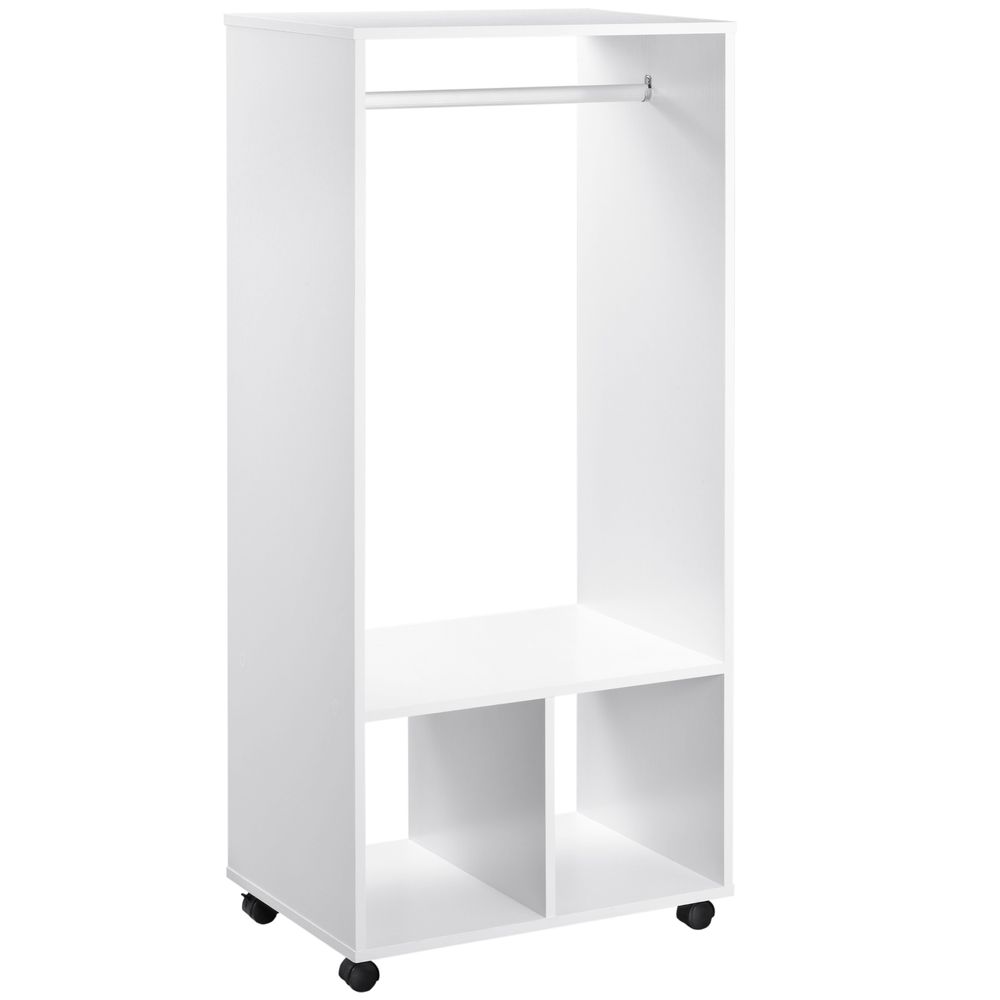 Single White Open Wardrobe