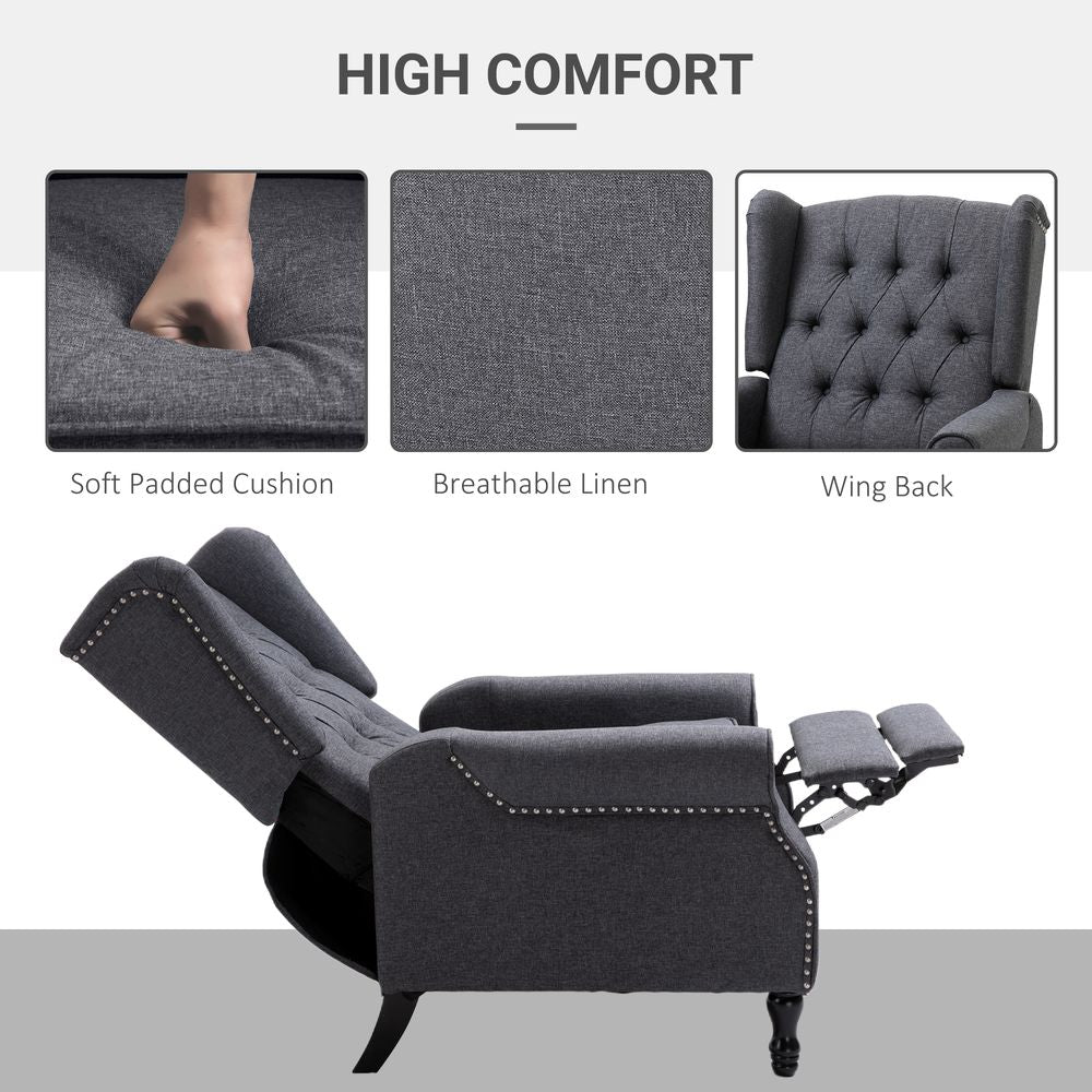 Dark Grey Recliner Armchair