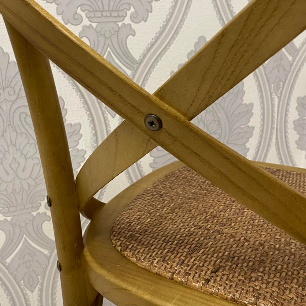 Natural French Cross Back Chair