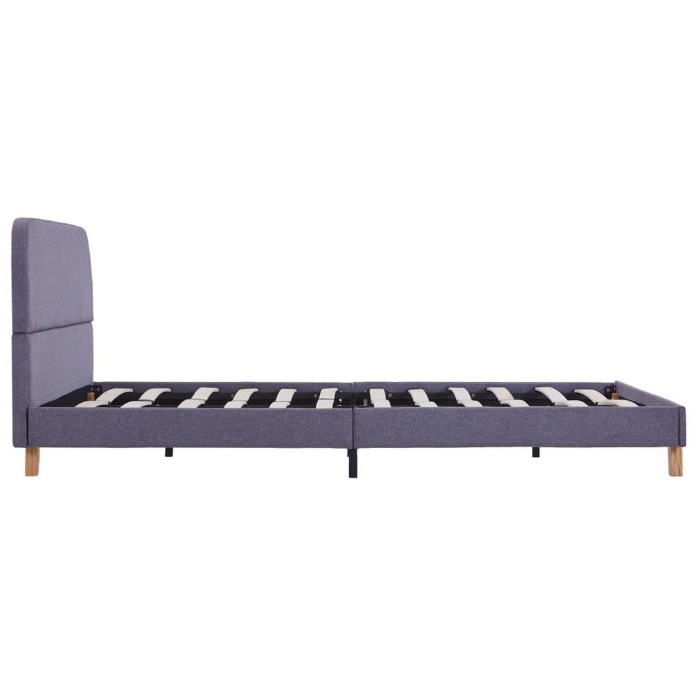 Grey Fabric Double Bed Frame