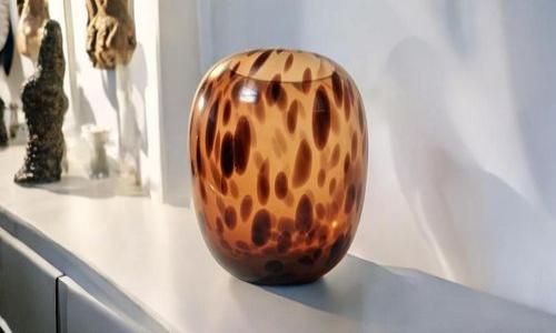 Tortoiseshell Glass Vase