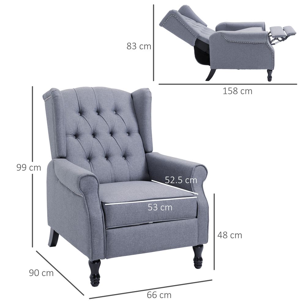 Grey Recliner Armchair