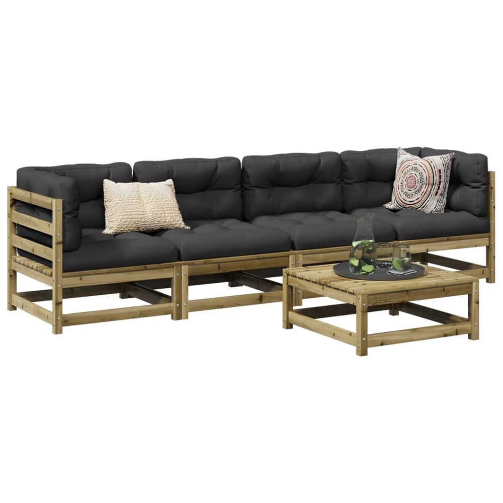 Pine Five Piece Garden Sofa Set