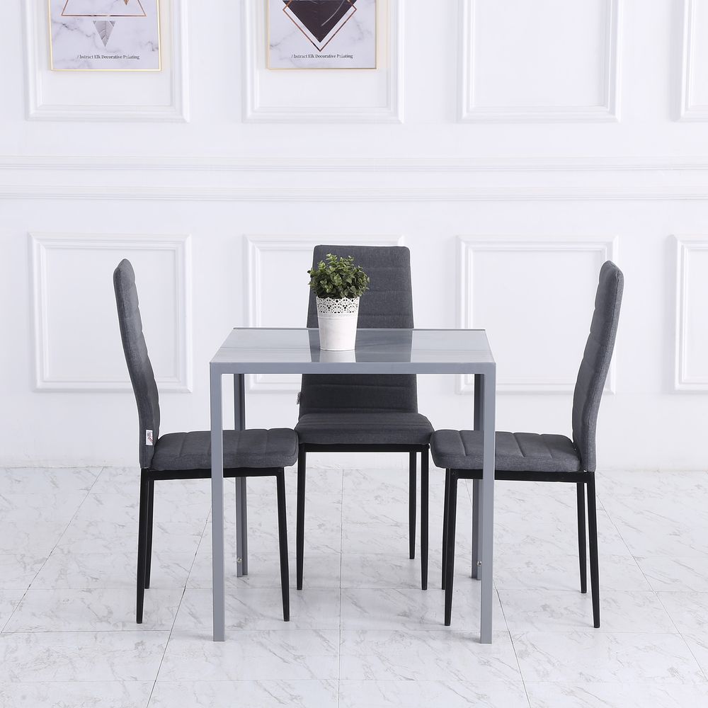 Square Glass Dining Table