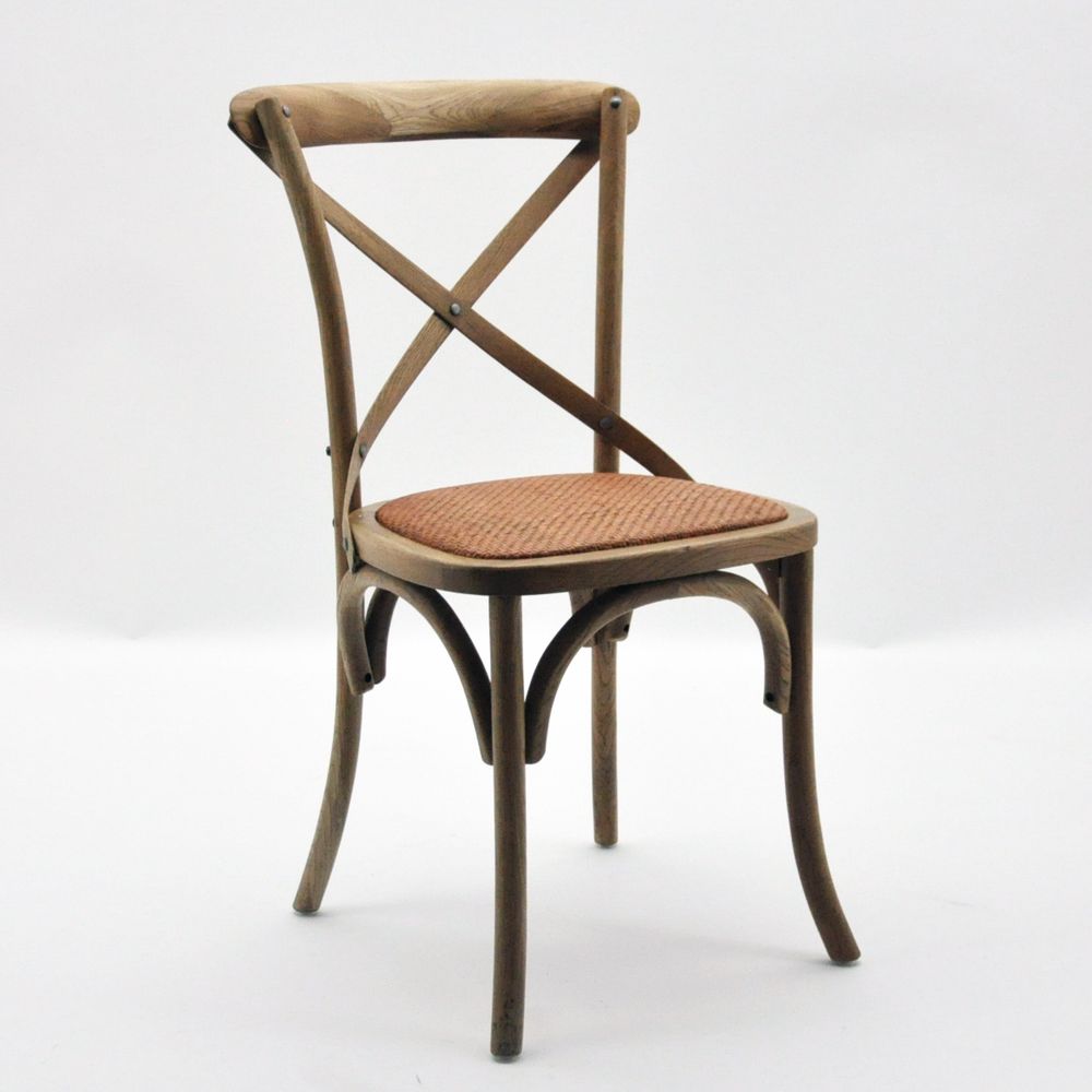 Natural French Cross Back Chair