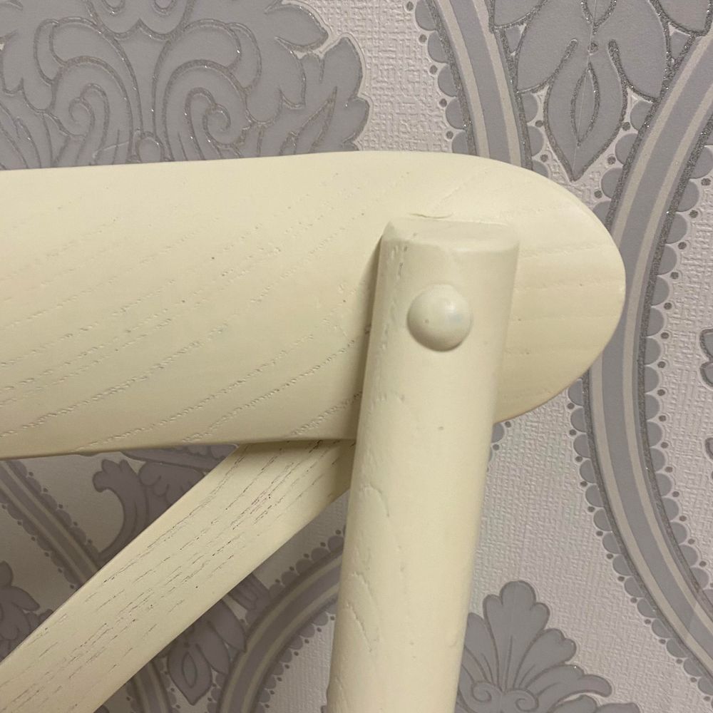 White French Cross Back Chair