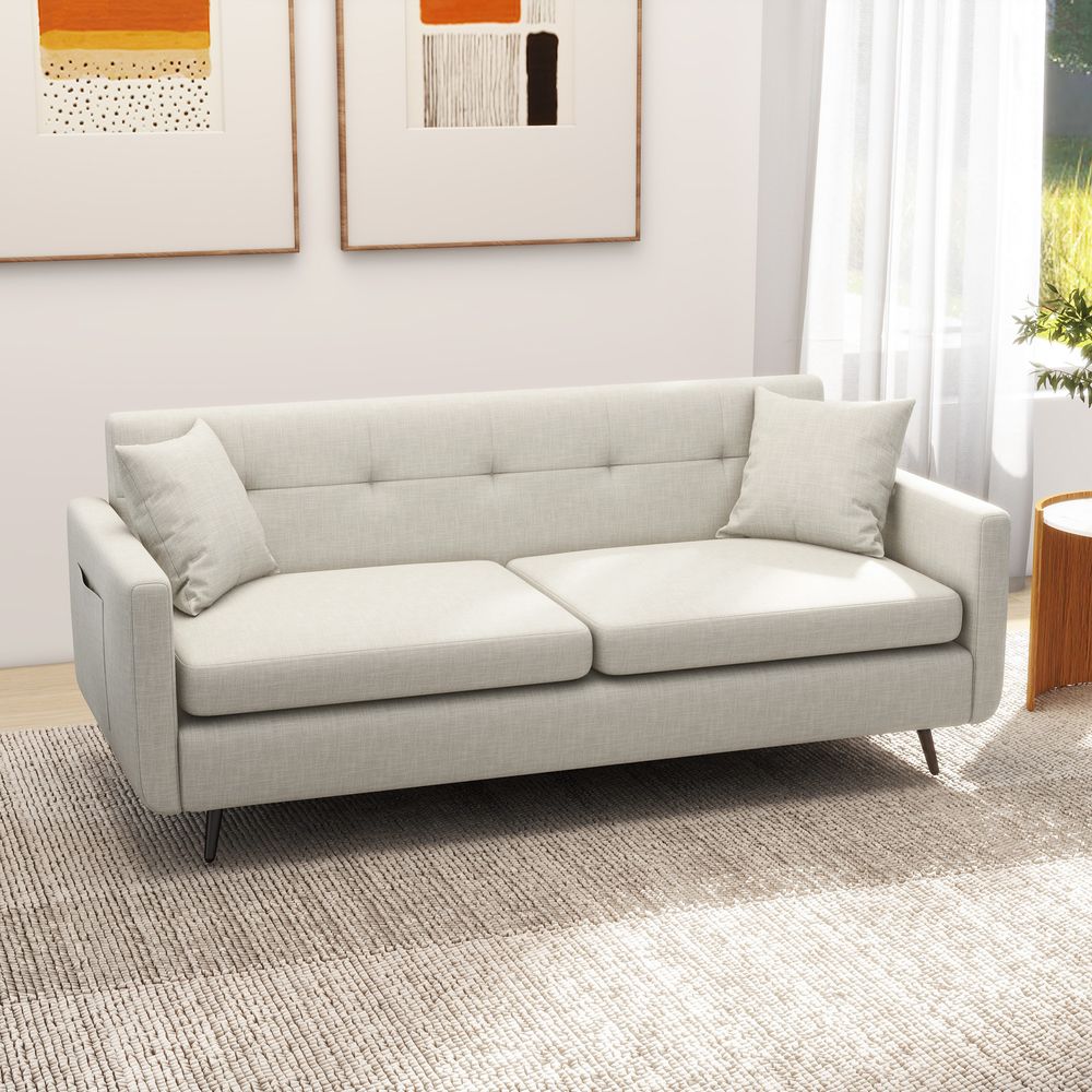 Beige Fabric Sofa