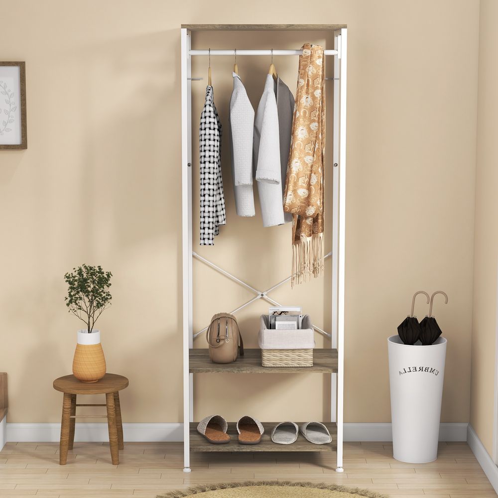 Garment Rack with Shoe Storage