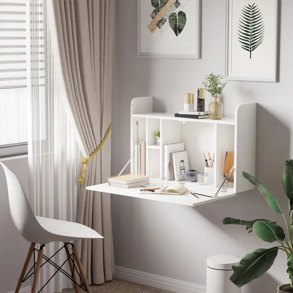 White Floating Desk