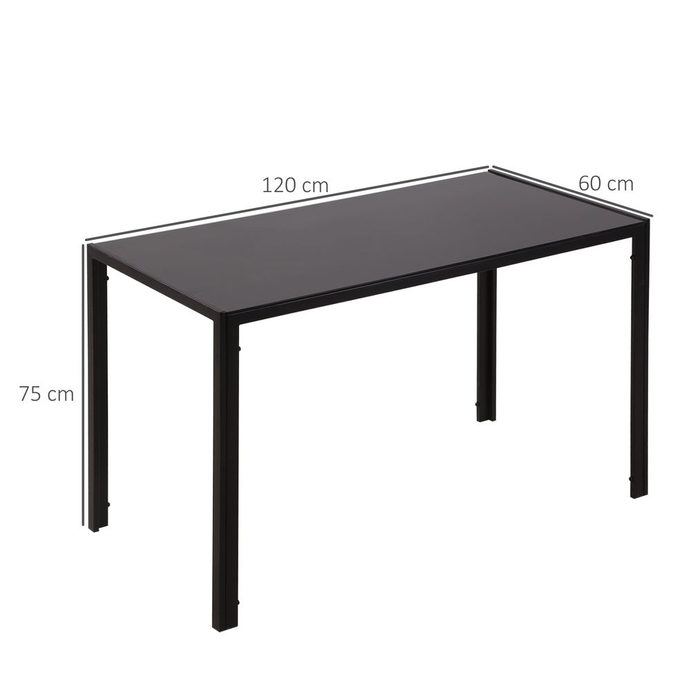 Black Glass Top Dining Table