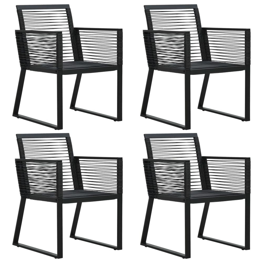 Black Rattan Garden Chairs