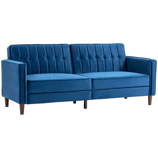 Navy Velvet Sofa Bed