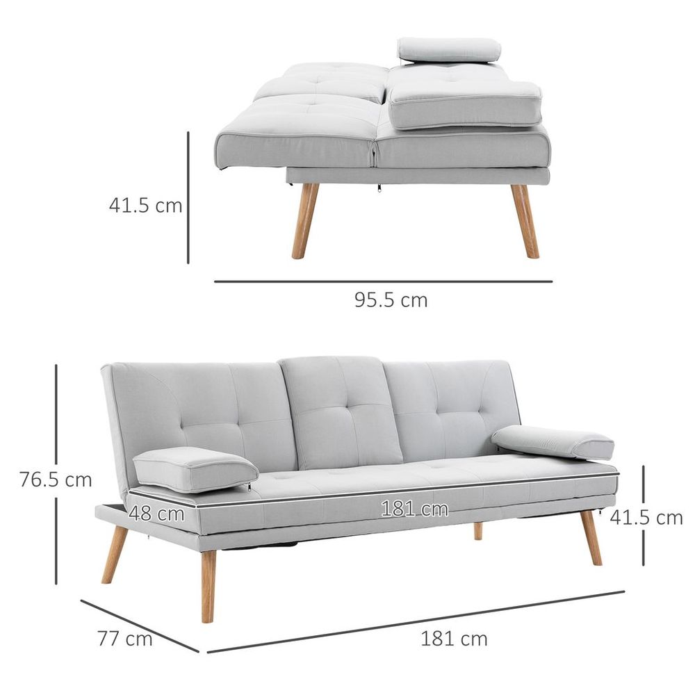 Grey Click Clack Sofa Bed