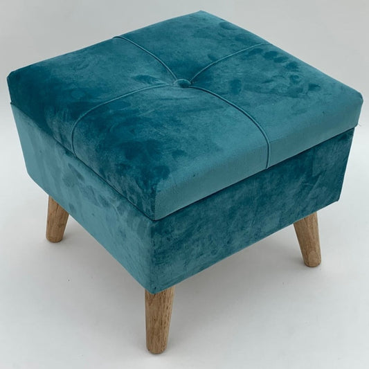 Teal Footstool