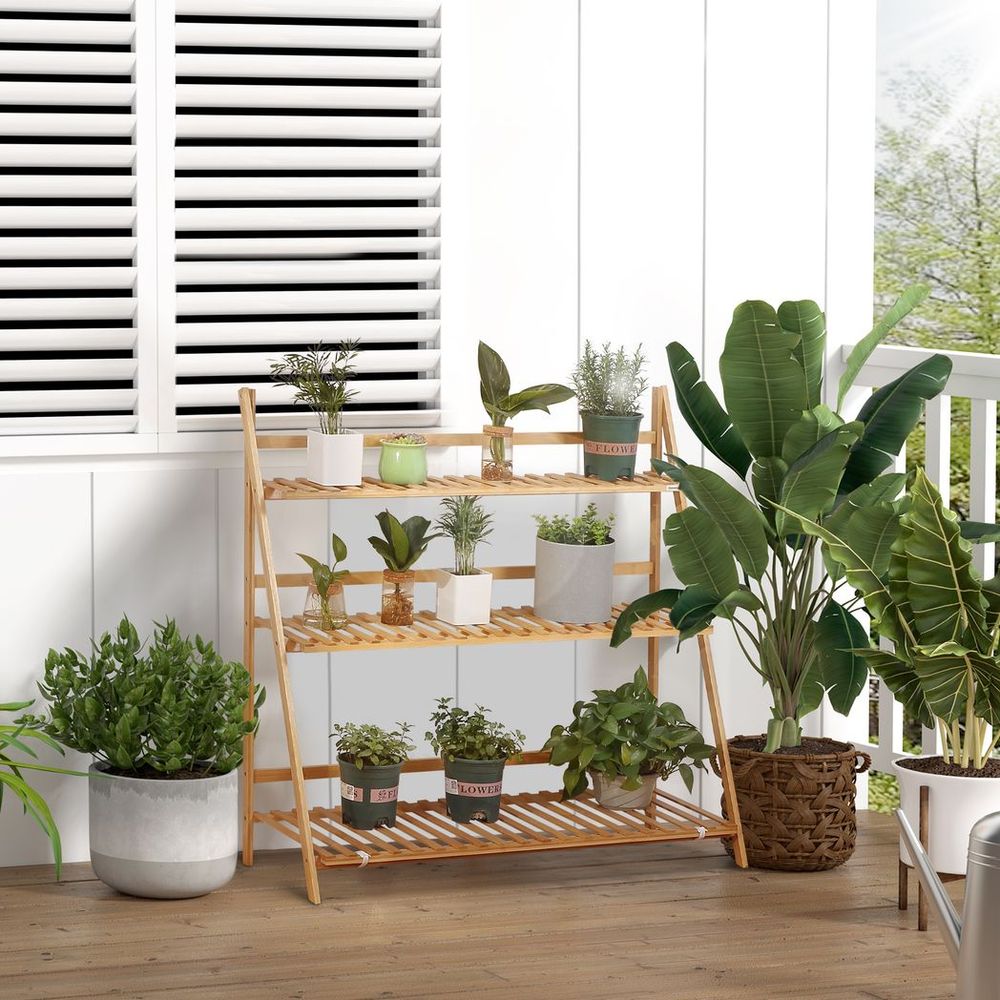 Bamboo Plant Stand