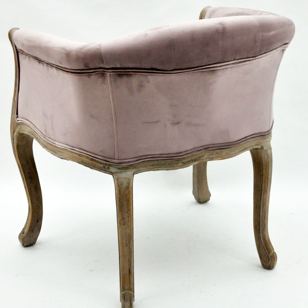 Pink Velvet Louis Chair