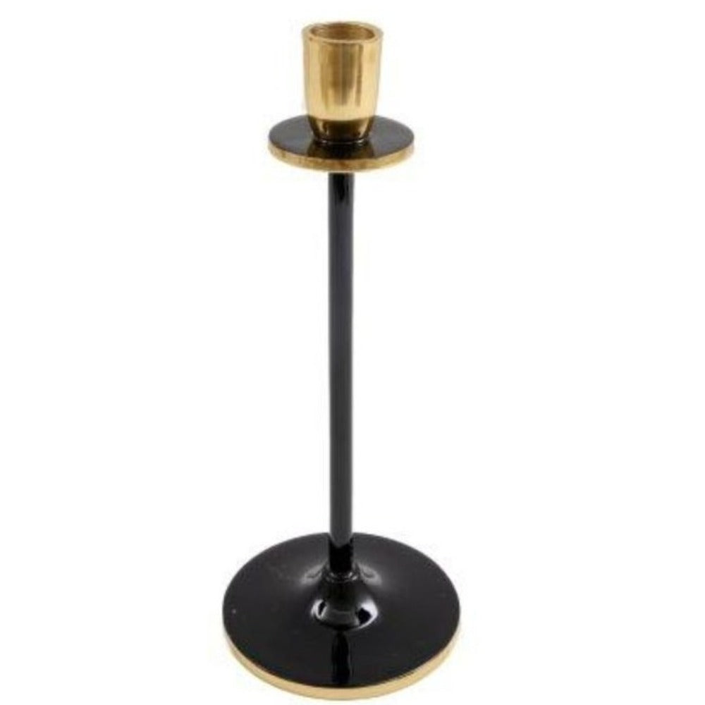 Large Black and Gold Candlestick