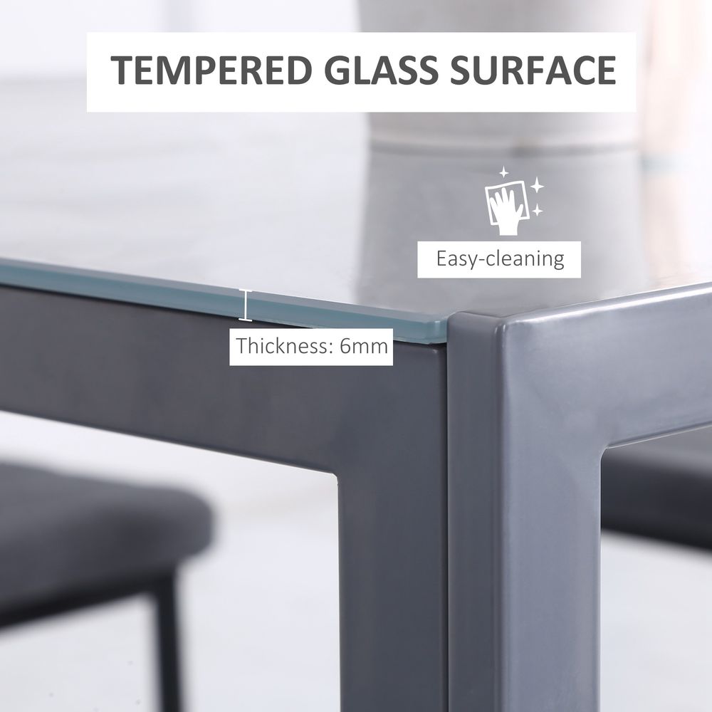 Square Glass Dining Table