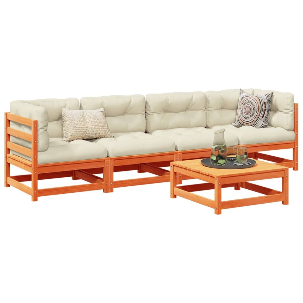 Pine Five Piece Garden Sofa Set