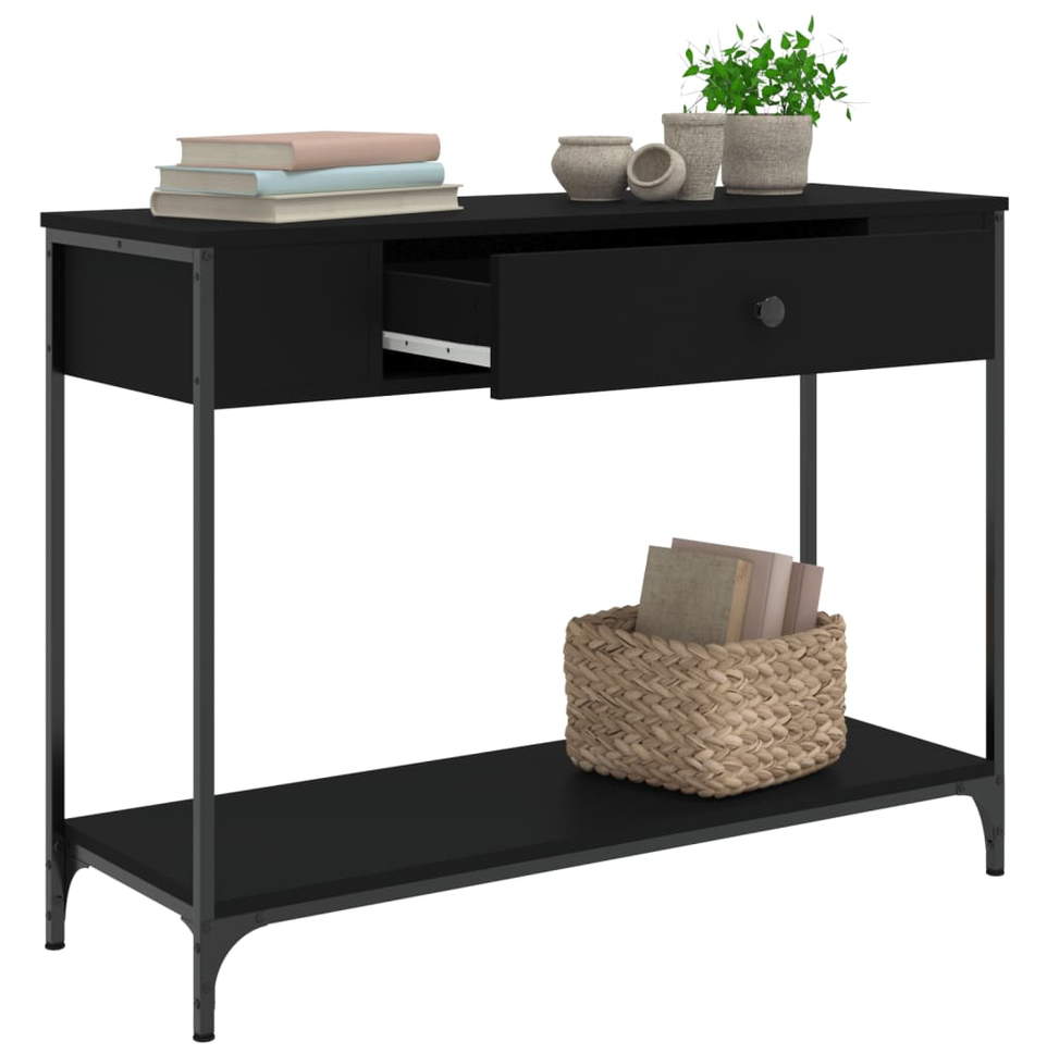 Black Wood Console Table