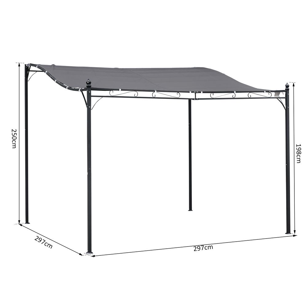 Freestanding Metal Wall Awning Canopy