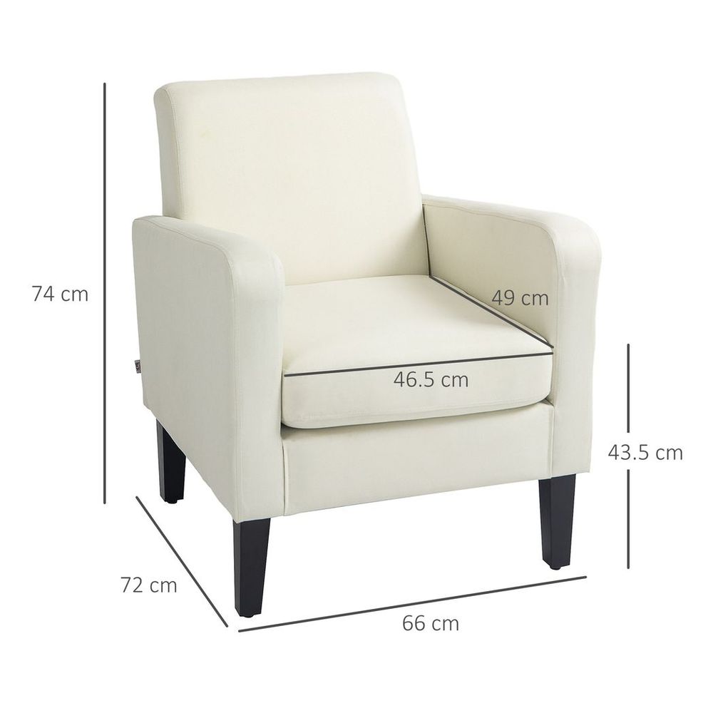 Cream Linen Accent Chair