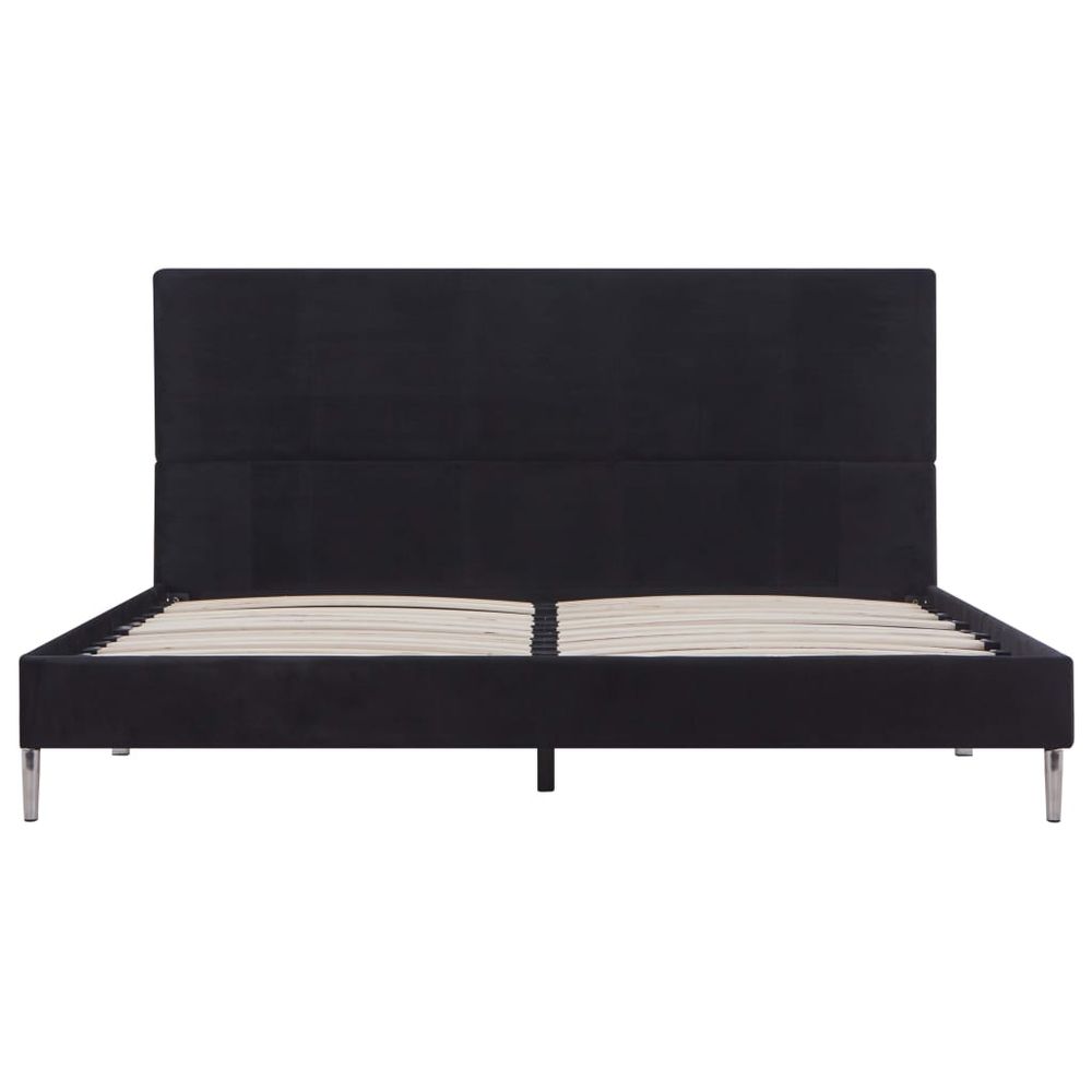 Black Velvet King Size Bed