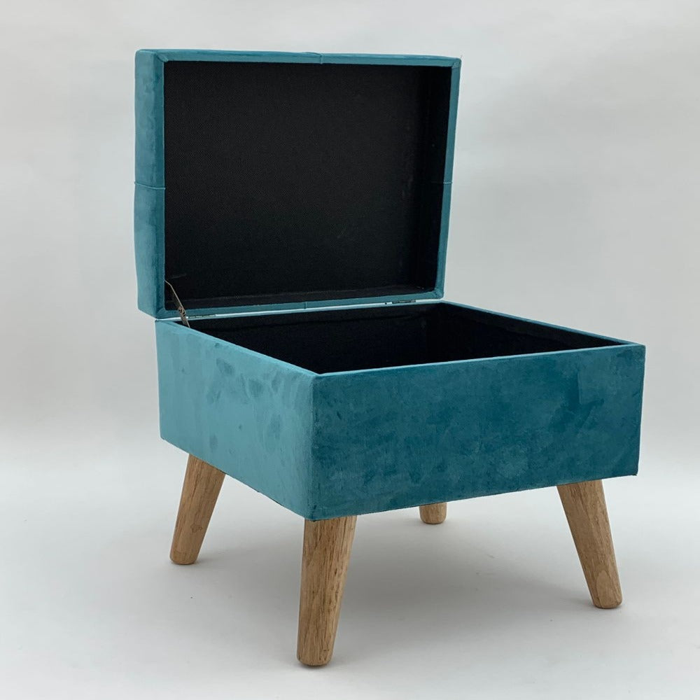 Teal Footstool