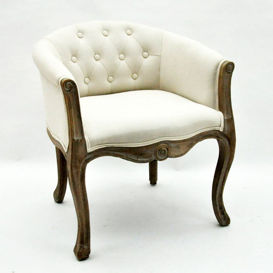 Linen Louis Chair