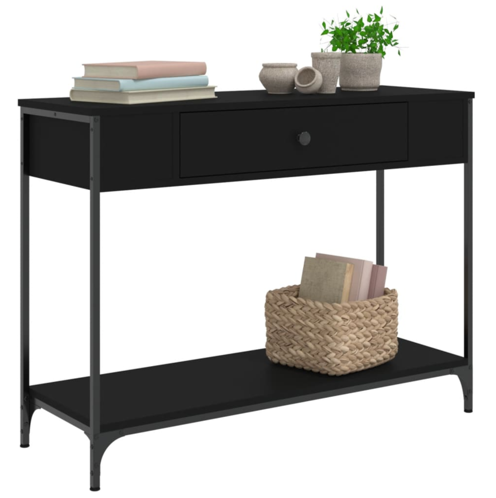 Black Wood Console Table