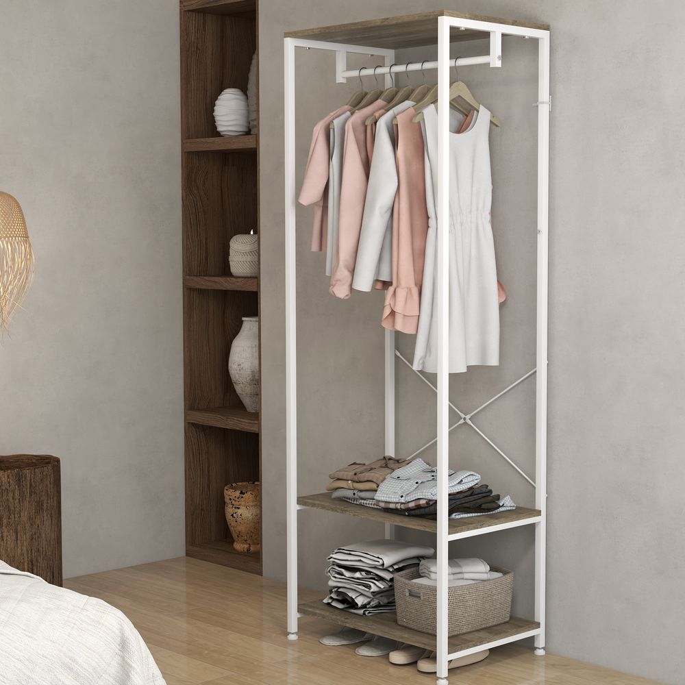 Garment Rack with Shoe Storage