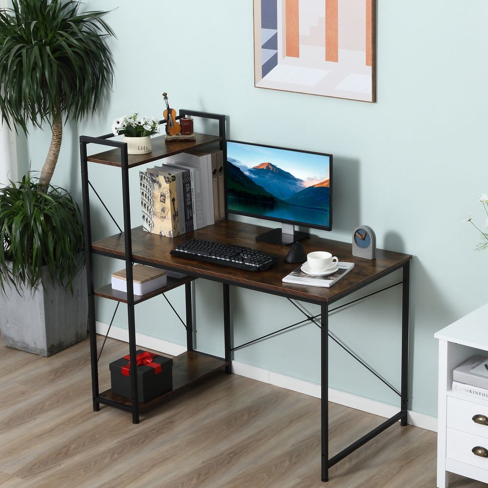 PC Desk with Bookshelf