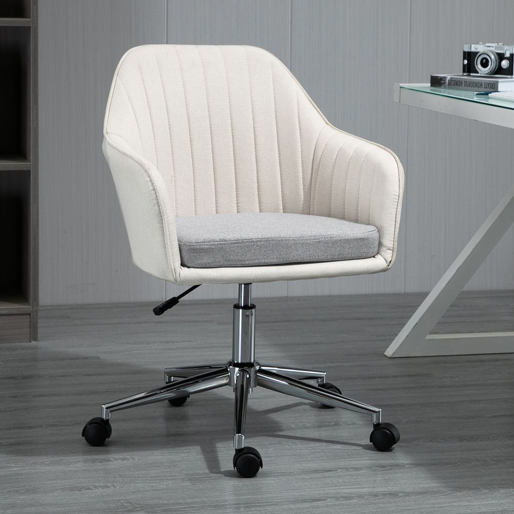 Linen Swivel Desk Chair