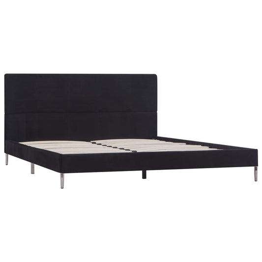 Black Velvet King Size Bed