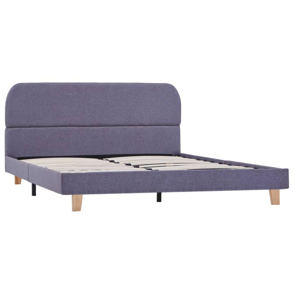 Grey Fabric Double Bed Frame