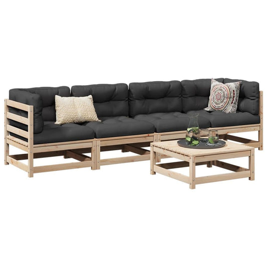 Pine Five Piece Garden Sofa Set