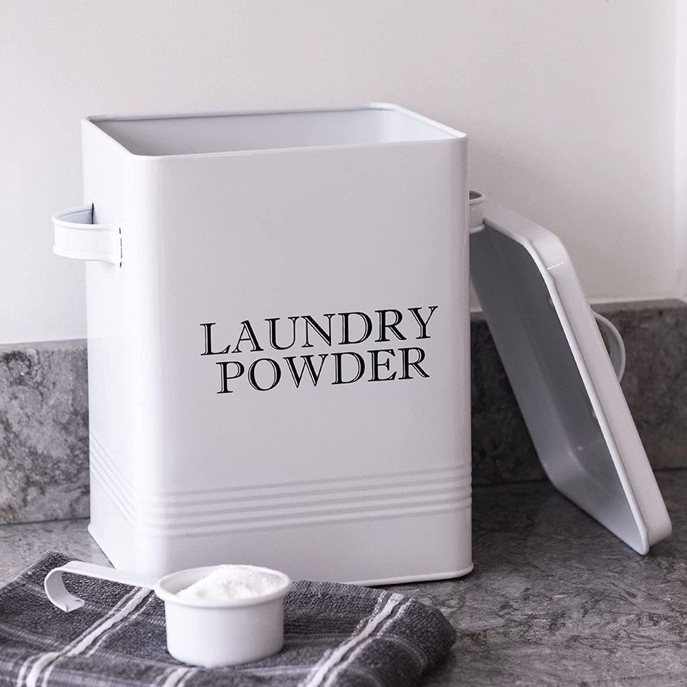 Laundry Powder Storage Tin with Scoop