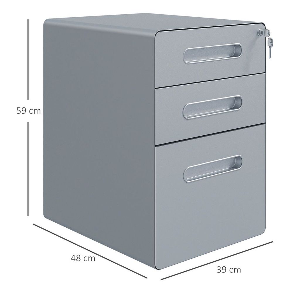 Grey Lockable Filing Cabinet