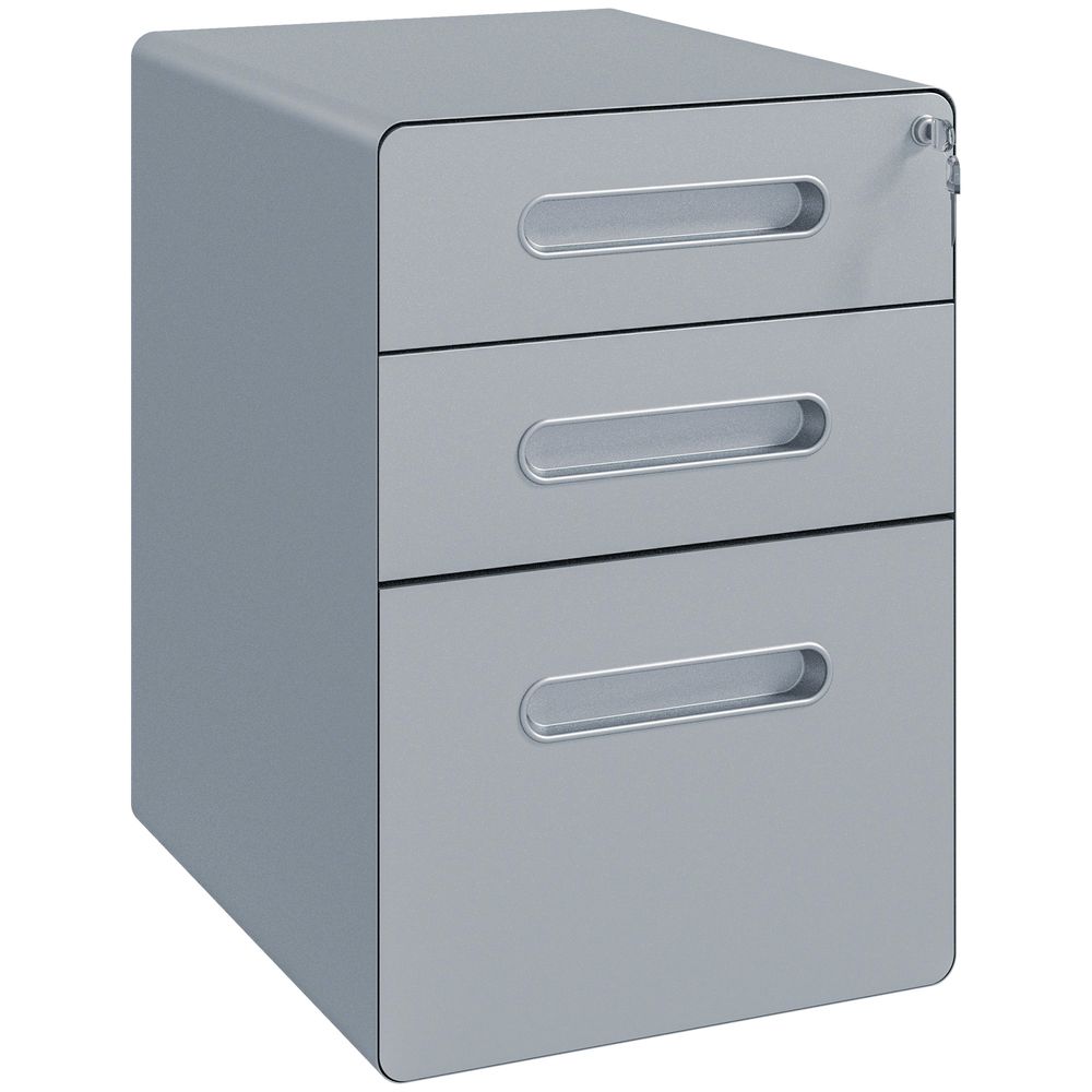 Grey Lockable Filing Cabinet