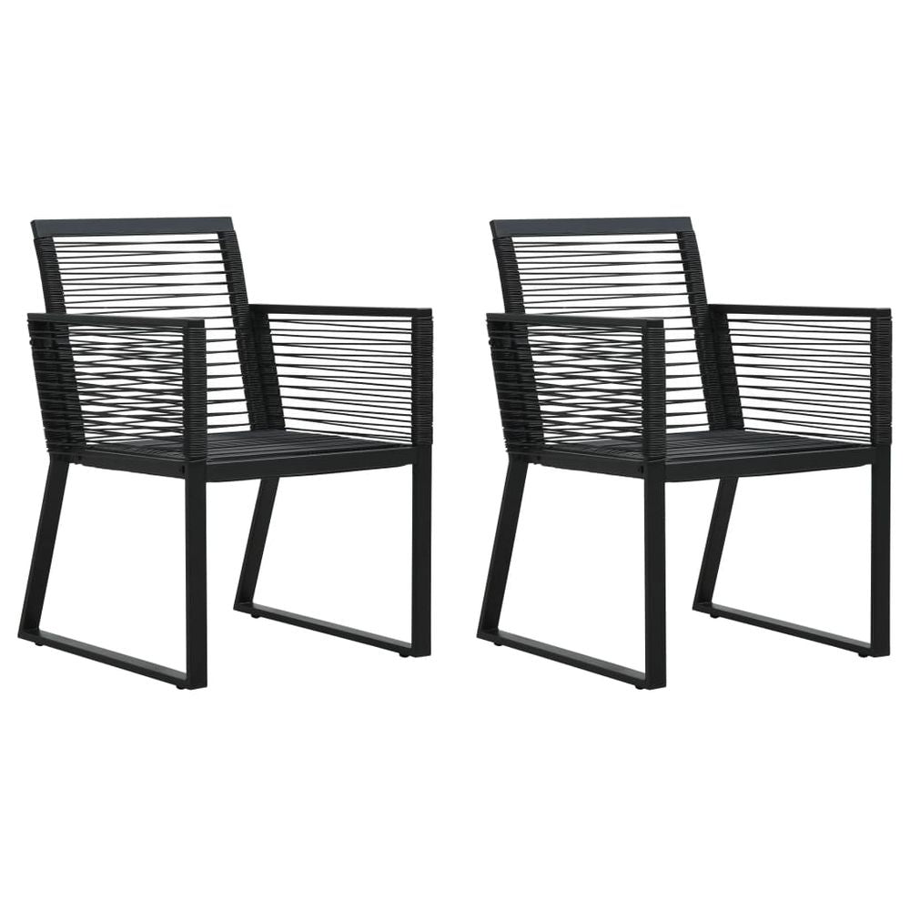 Black Rattan Garden Chairs