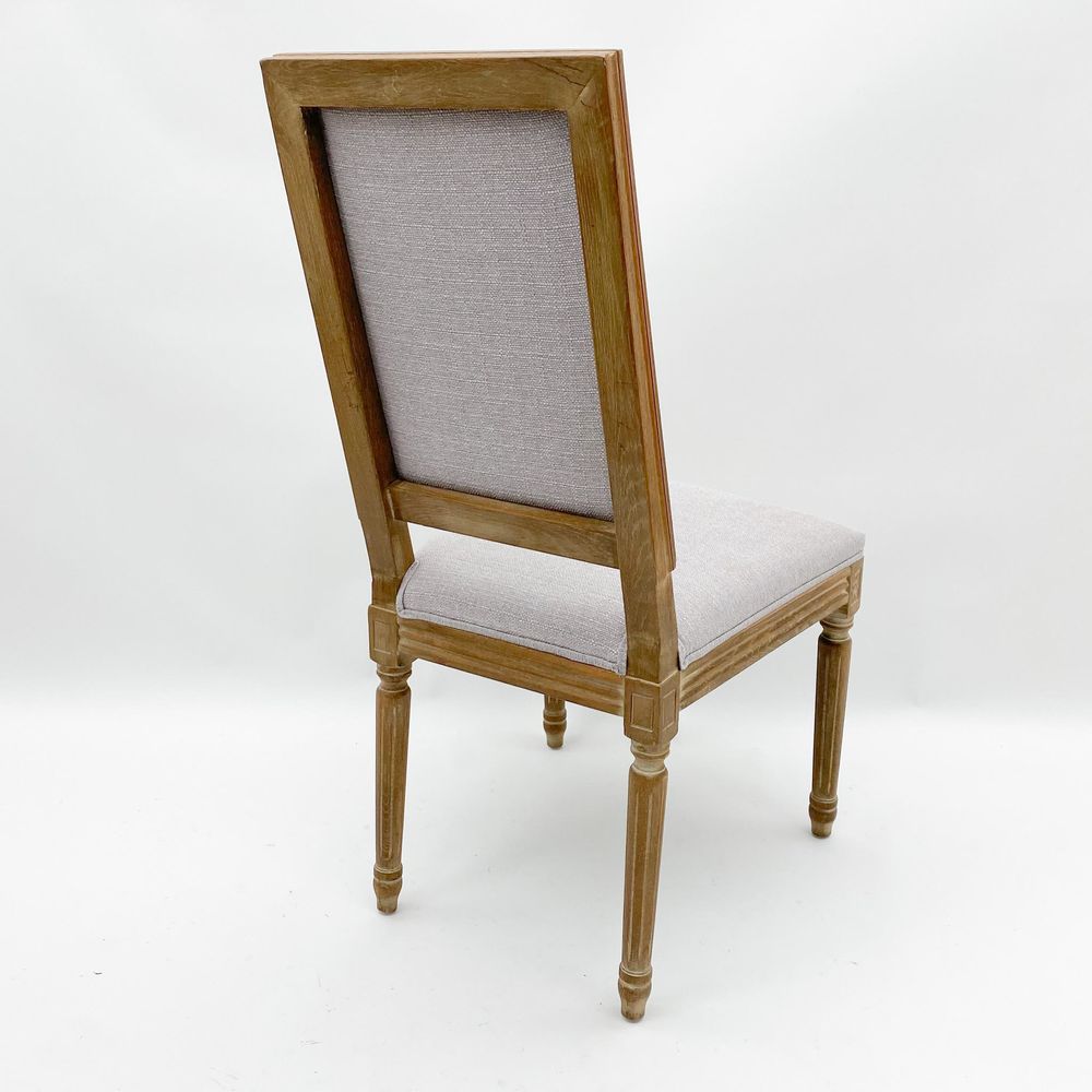 Beige Linen Dining Chair