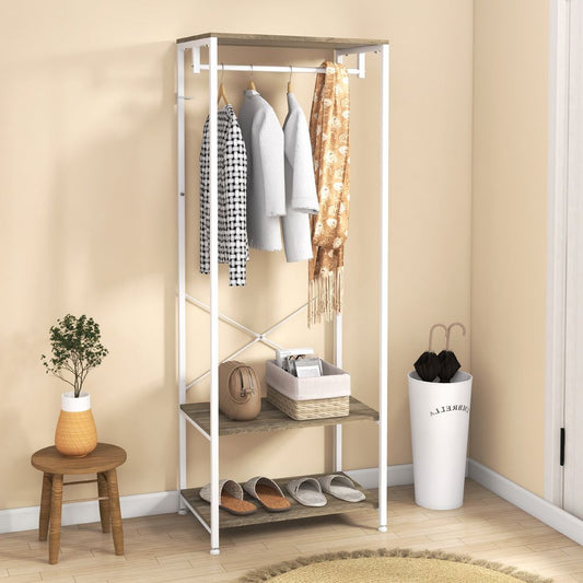 Garment Rack with Shoe Storage