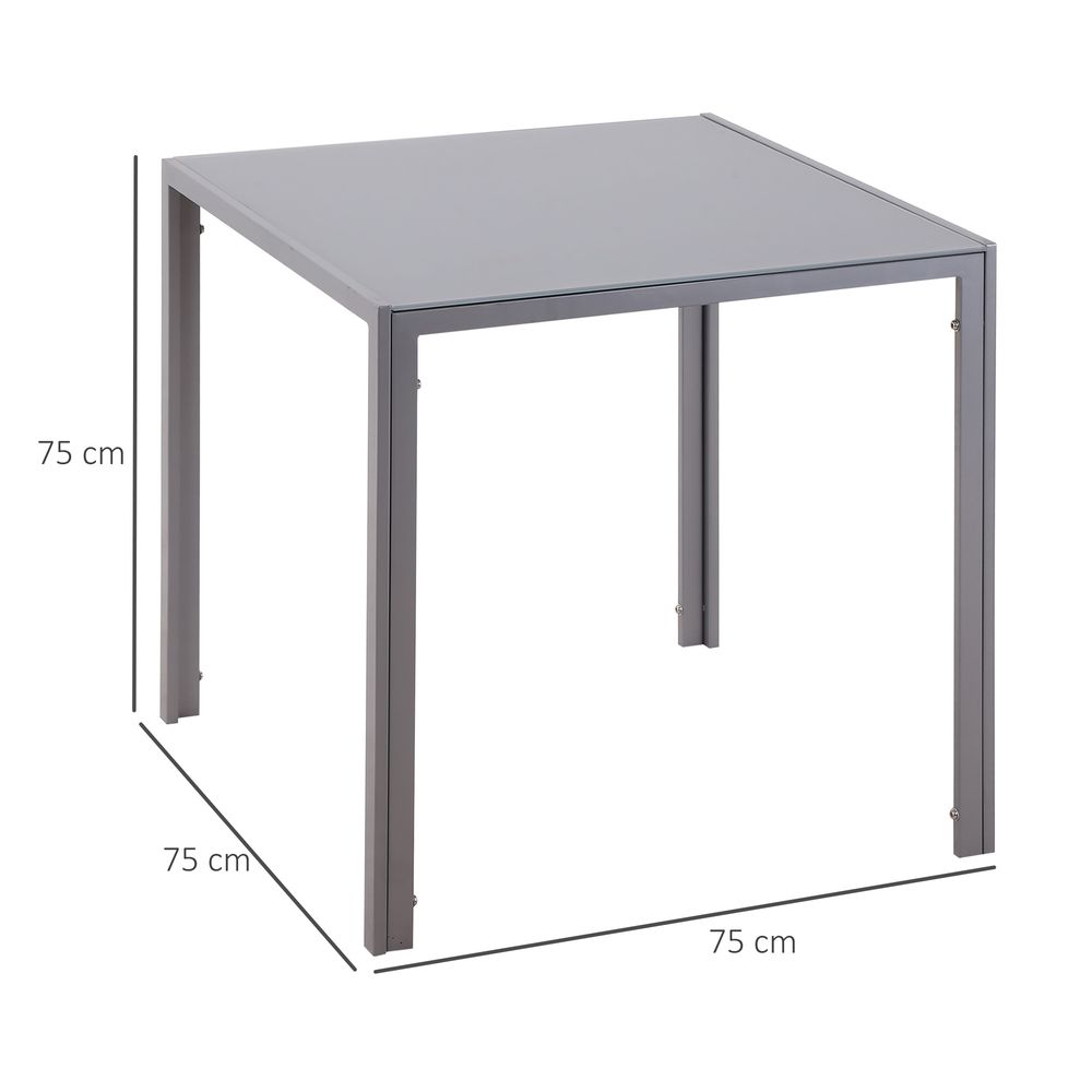 Square Glass Dining Table