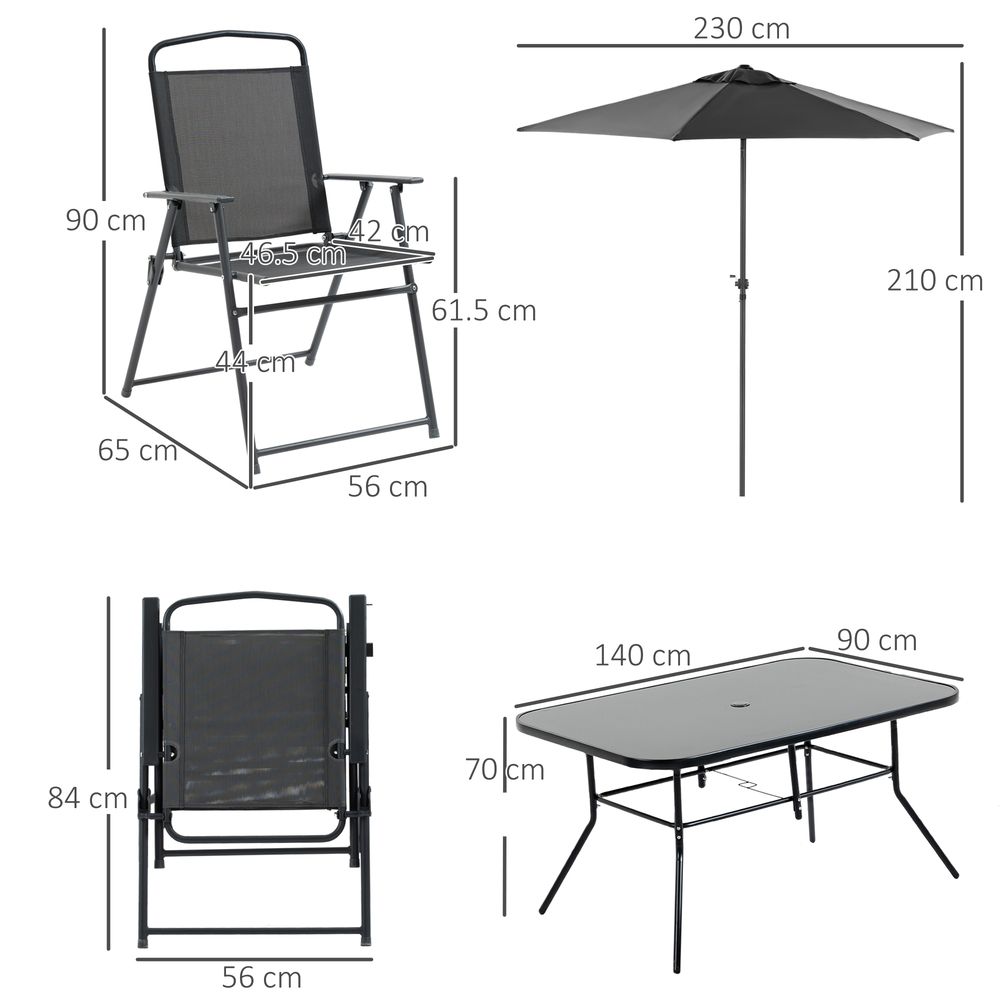 Eight Piece Garden Table and Chairs