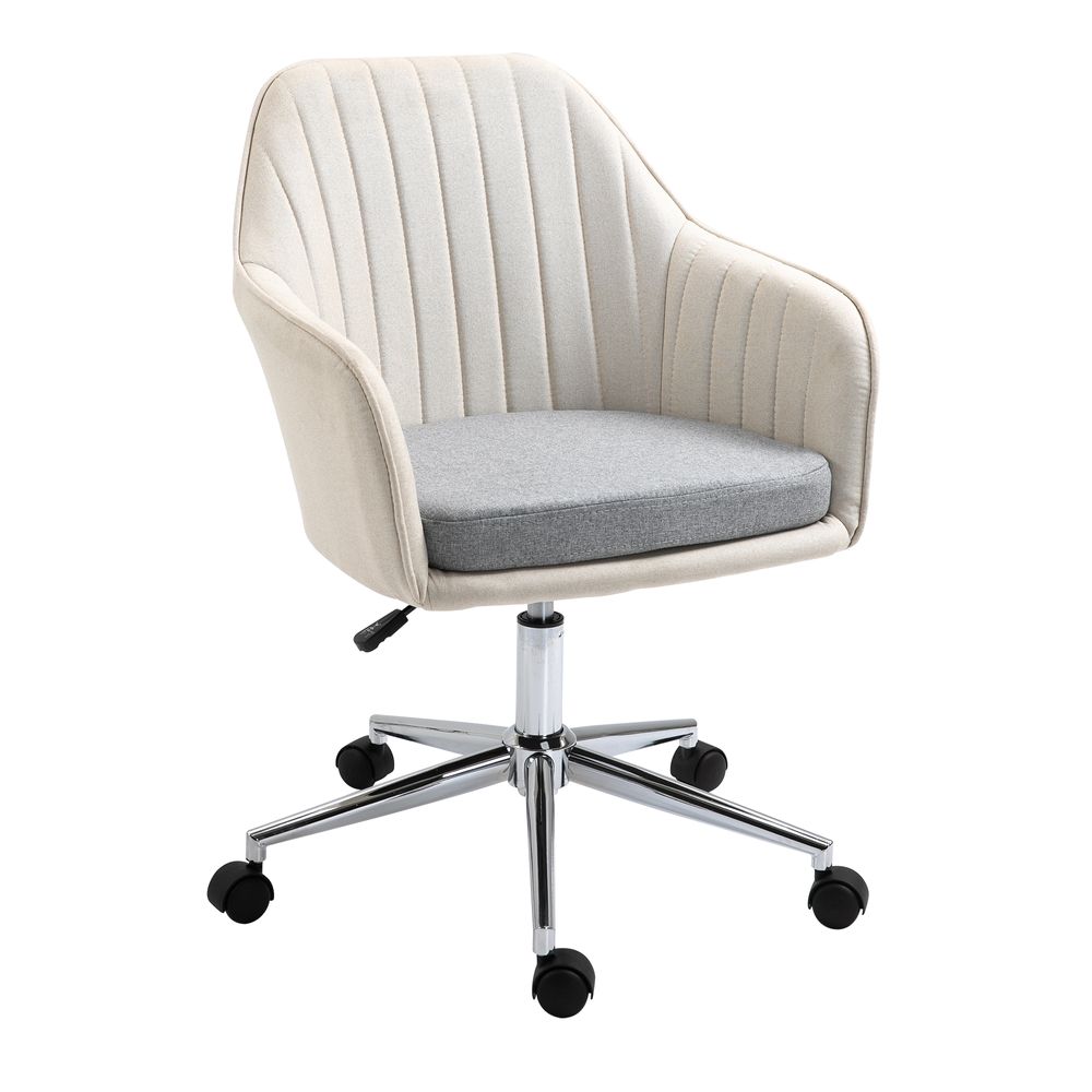 Linen Swivel Desk Chair