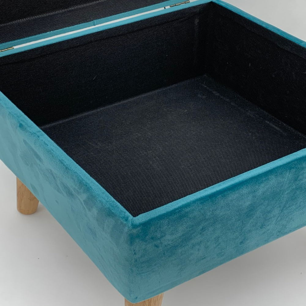 Teal Footstool