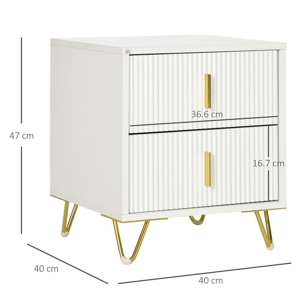 White Bedside Table